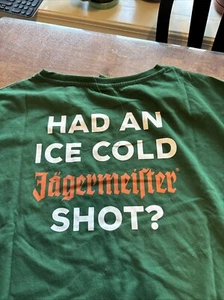 NEW Jagermeister Shot Alcohol Men's T Shirt Green 60/40 Blend  Size XXL - Picture 1 of 6