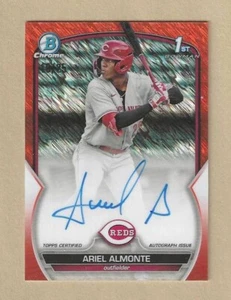 2023 Bowman 1st Ariel Almonte Cromo Prospect Automático NARANJA Brillo Refractor /25 - Imagen 1 de 2