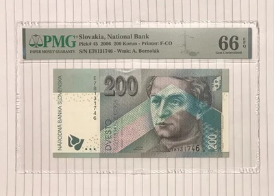 Slovakia 200 Korun 2006 P-45 UNC PMG 66 - Image 1 of 2