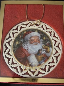Lenox Twas the Night Before Christmas Ornament His Eyes How They Twinkled #6 H61 - Bild 1 von 3