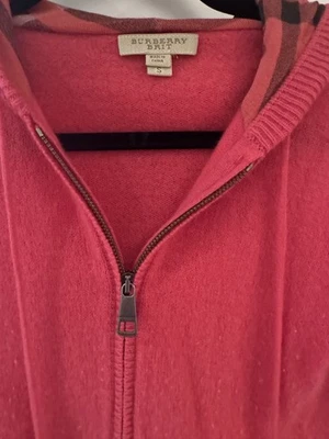 Sudadera con capucha y cremallera de cachemir Burberry para mujer talla S Foto 1 de 3