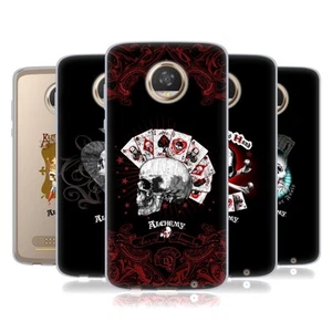 OFFICIAL ALCHEMY GOTHIC SKULL AND CARDS SOFT GEL CASE FOR MOTOROLA PHONES - Picture 1 of 13