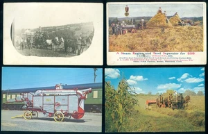 4 POSTCARDS - FARMING, ONE CARD CASE STEAM ENGINE - Picture 1 of 1