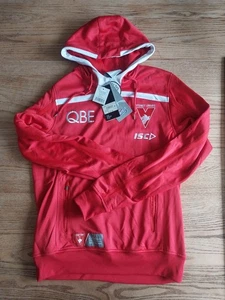 Felpa con cappuccio nuova con etichette 2016 ISC On Field Sydney Swans Squad rossa da uomo taglia small - Foto 1 di 11