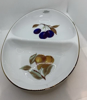 Royal Worcester Evesham Gold Divided Buffet Dish 12” New Gift Nibble Serving - Image 1 of 4