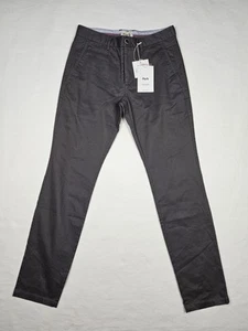 Pantalone Perk Uomo 31x32 Grigio Feel Good Chino Slim Fit Elasticizzato Sbiadito Nero - Foto 1 di 12