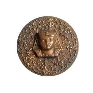 Button Antique - Metal - Egyptomania - 43 MM - End 19th C. - Picture Egyptian - Picture 1 of 5