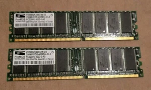 ProMOS V826632K24SCIW-D3 256MB DDR-400Mhz PC3200U-3033-0-A0 RAM | LOT OF 2 - Picture 1 of 3