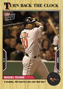 2022 TOPPS NOW TURN BACK THE CLOCK CARD BALTIMORE ORIOLES MIGUEL TEJADA #63 - Foto 1 di 1