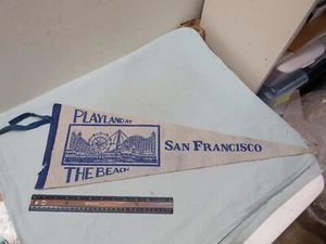 Pennant vintage in feltro San Francisco Playland at the Beach - Foto 1 di 3