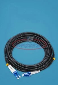 LC-LC UPC SM 9/125 Noir Câble Fibre Blindé Duplex Fibre Optique Patch Cord 350M - Photo 1/1