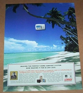 Página de anuncio impresa 2004 - Calefacción Lennox refrigeración hogar sistemas confort publicidad - Imagen 1 de 1