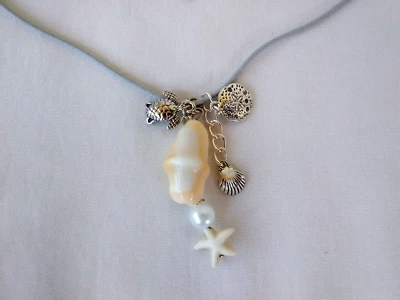 Flamingo Tongue  Shell  Surfer Mermaid  Boho  Necklace 20" USA  Seller Gift New - Image 1 of 4