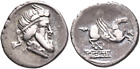 Q. Titius, 90 BC. Denarius (Silver, 18 mm, 3.65 g, 3 h), Rome. Mutinus Titinus