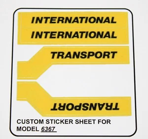 Custom Sticker for 6367 Replacement Sticker Sheet - Picture 1 of 1