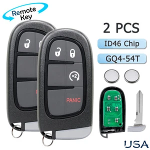 2 For 2013 2014 2015 2016 2017 Ram 1500 2500 3500 Remote Smart Key Fob GQ4-54T - Picture 1 of 6