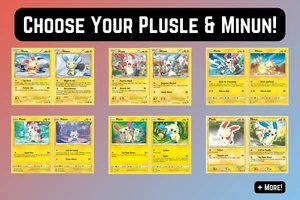 Choose Your Plusle & Minun 2 Card Set! Pokemon TCG S&V, SWSH, SM, & Older Sets! - Picture 1 of 8