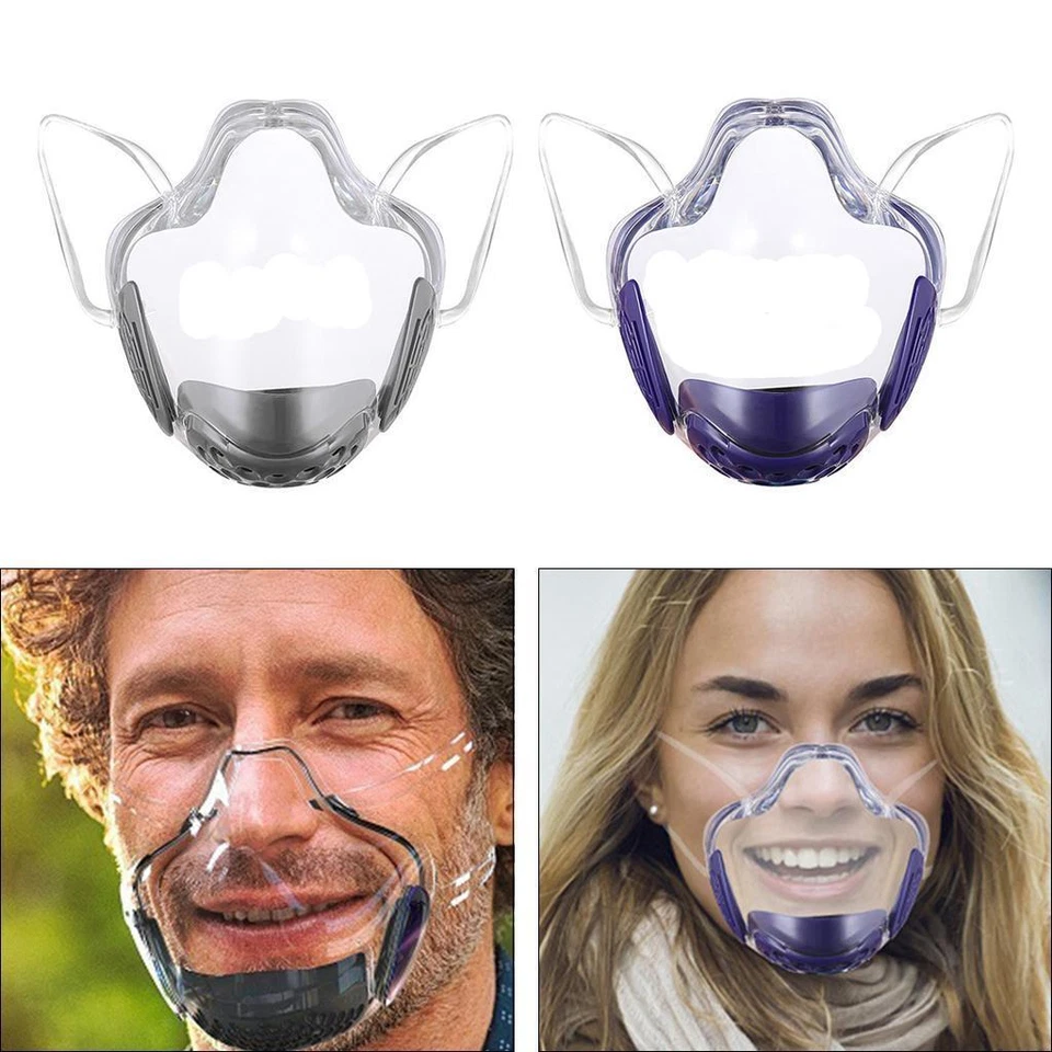 Visible Clear Face Mask Durable Face   Covering Reusable Anti Fog - Image 1 of 1