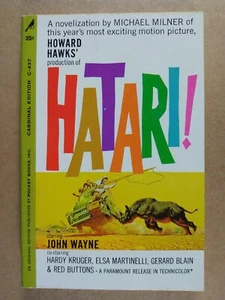 Hatari! Michael Milner John Wayne Movie Tie-In 1962 vintage paperback - Picture 1 of 4