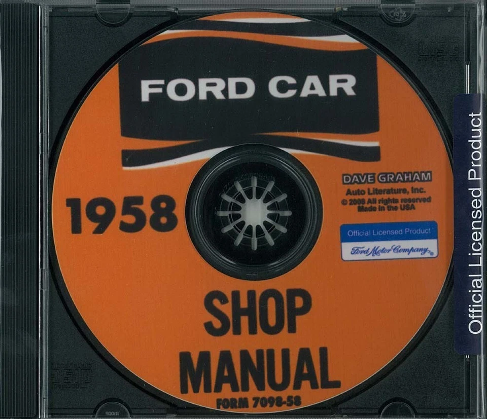1958 Ford Shop Service Repair Manual Book CD Engine Drivetrain Electrical Guide - Image 1 of 1