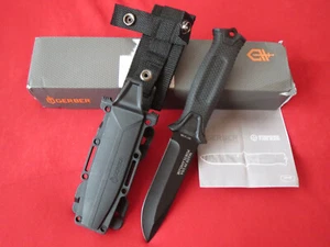 Strongarm -Messer -Fahrtenmesser -Outdoormesser Schwarz + MOLLE Scheide - Bild 1 von 3