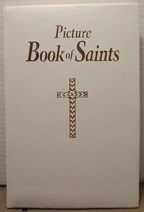 Picture Book of Saints by Fr. Lawrence Lovasik 2015 White Leather Hardcover - Imagen 1 de 12