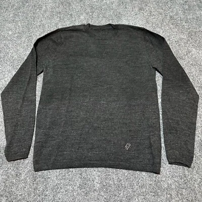 Pierre Balmain Sweater Mens Medium 34 48 Charcoal Wool Pullover Ribbed Hem Cuffs - Image 1 of 4