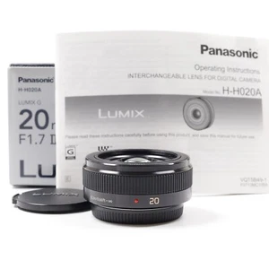 Panasonic LUMIX G 20mm f/1.7 II ASPH. H-H020A Black From JAPAN [Near Mint] #23AA - Picture 1 of 12