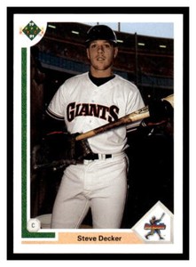 1991 Upper Deck  #25 Steve Decker - San Francisco Giants  SR, RC, UER