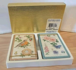 CR Gibson Natures Garden Creative Papers 2 Decks Spielkarten SEALED Vintage - Bild 1 von 11
