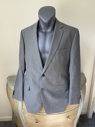 Cappotto sportivo Michael Kors 46L grigio foderato due bottoni doppio ventilato misto poli rayon