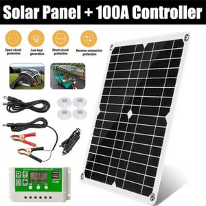 200W Solar Panel Flexible 12V 100A Caravan Camping Portable Solar Panels Kit - Picture 1 of 11