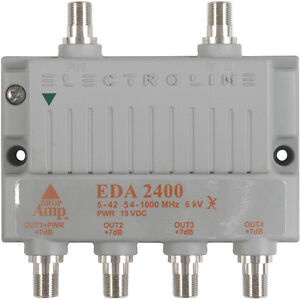 Electroline EDA 2400 4-port RF/CATV Distribution Amplifier