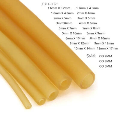 Tubo de goma de látex natural hueco/sólido banda catapulta honda varios tamaños - Imagen 1 de 4