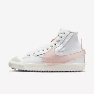 NIKE BLAZER MID '77 JUMBO WOMENS WHITE/ATMOSHERE-PINK SHOES.SIZE UK-4-7.5 - Picture 1 of 6