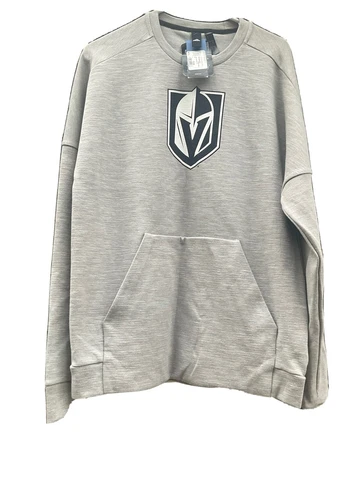 Las Vegas Golden Knights Adidas Player Crew Sweatshirt Grey NEW  Medium Cover