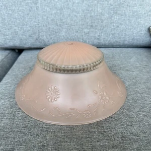 Tono de vidrio de luz de techo vintage ART NOUVEAU DECO rosa vidrio transparente SOLO TONO - Imagen 1 de 7