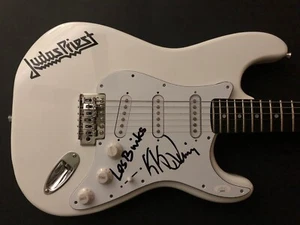 JUDAS PRIEST KK Downing Les Binks Signed Guitar JSA COA - Picture 1 of 8