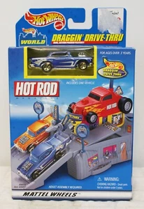 '99 Mattel Hot Wheels Draggin Drive Thru 89855 Hot Rod Action-Packed Playset Car - Picture 1 of 7
