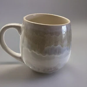 American Atelier Coffee Mug Dip Dye Ombre Reactive Glaze Stripe Stoneware EUC - Picture 1 of 6