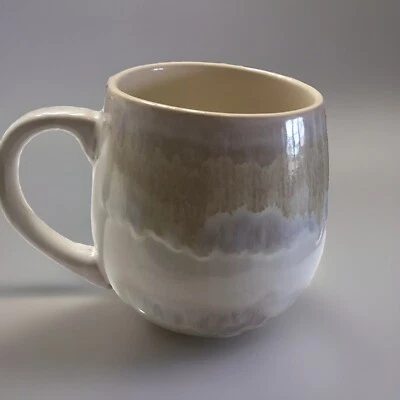 Taza de café American Atelier tinte por inmersión ombre esmalte reactivo rayas gres usada en excelente estado Foto 1 de 4