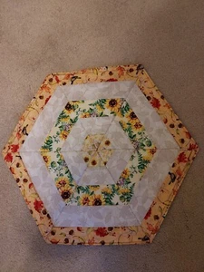 HANDMADE  HARVEST FALL TABLE TOPPER ONE OF A KIND LOT C - Picture 1 of 2