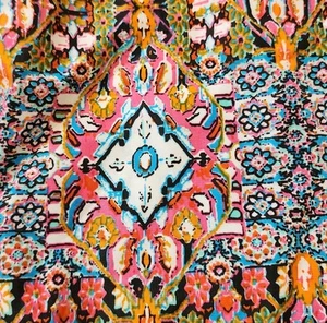 Bobbie Brooks Wide Leg Pants Womens 3X Tropical Paisley Art Elastic Waist 38x28 - Picture 1 of 12