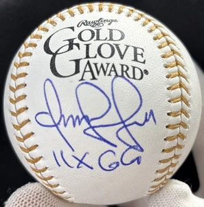 Omar Vizquel Autographed Gold Glove Ball "11x GG" Inscribed **JSA Witnessed** - Picture 1 of 9