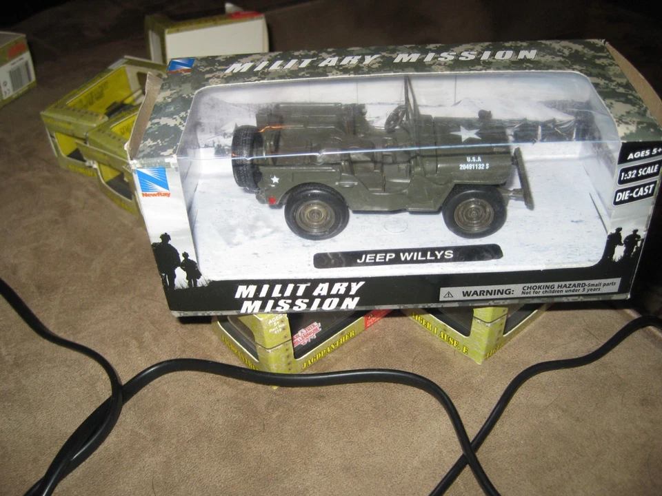 MIB Diecast Army Willys Jeep  Military Mission by NewRay in 1:32 Scale - Image 1 of 1