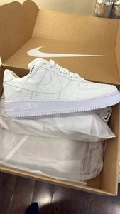 LOUIS VUITTON X AIR FORCE 1 WHITE SNEAKERS BY VIRGIL SIZE: US10/UK9 - Picture 1 of 10