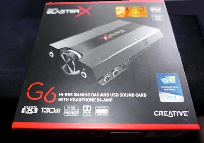 Creative Sound BlasterX G6 Vielfach-Prozessing Digital Pre-Amp+DAC+USB Soundcard - Bild 1 von 3