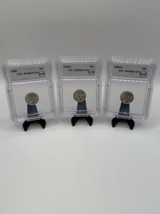 Silver Dime Lot. 1958, 1959, & 1964 Silver Roosevelt Dimes ICG Brilliant Unc 10c - Picture 1 of 8