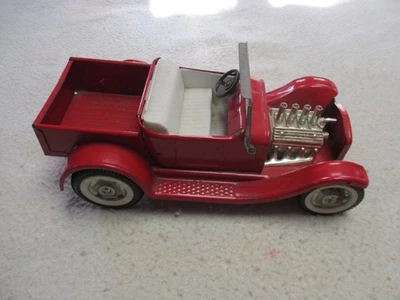 NYLINT TOYS 1960's TIN LIZZY RED MODEL T ROADSTER COUPE TRUCK VINTAGE - Image 1 of 4