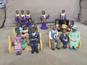 Lote de 7 estatuillas de iglesia afroamericana UTI - Imagen 1 de 13